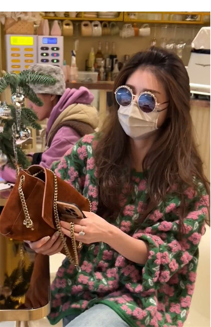 [진달래가든 핑크플라워 니드 가디건 자켓] 바비코코