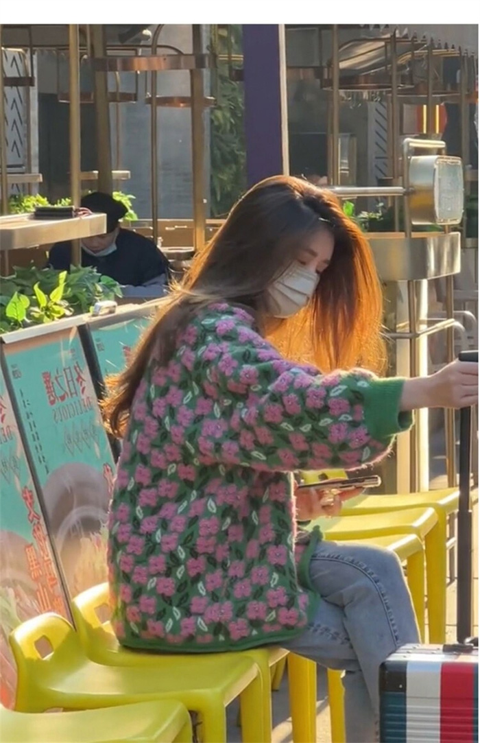 [진달래가든 핑크플라워 니드 가디건 자켓] 바비코코